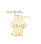 可愛い白いトイプードル日本語バージョン（個別スタンプ：13）