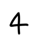 ひらがな数字スタンプ（個別スタンプ：34）