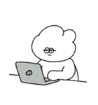 表情豊かな無気力動物（うさぎ）（個別スタンプ：34）