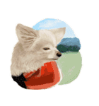 茶色い犬と白い犬のスタンプ（個別スタンプ：15）