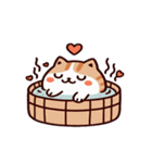 お風呂猫 恋してる,（個別スタンプ：1）