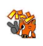 イノシシ「風」 10 [日常グラデ文字3]（個別スタンプ：26）