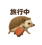 リアルハリネズミの日常スタンプ｜お出かけ（個別スタンプ：6）