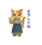 おしゃれなねこさん♡ふんわり挨拶（個別スタンプ：15）