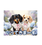 ミニチュアダックスAI3D（個別スタンプ：34）
