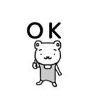 しろくろクマさんオリジナルスタンプ（個別スタンプ：3）