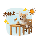 ゆるかわ！コーギーの日常スタンプ（個別スタンプ：1）