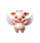 天使ピンクブタ お金がない（個別スタンプ：5）