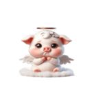 天使ピンクブタ お金がない（個別スタンプ：8）