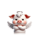 天使ピンクブタ お金がない（個別スタンプ：11）