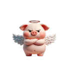 天使ピンクブタ お金がない（個別スタンプ：14）