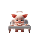 天使ピンクブタ お金がない（個別スタンプ：30）