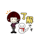 【再販】Happy Girlの年末年始（個別スタンプ：1）