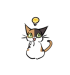 猫のあおいさん（三毛猫 ＆ 黒猫 Ver.）（個別スタンプ：12）