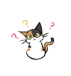 猫のあおいさん（三毛猫 Ver.）（個別スタンプ：6）