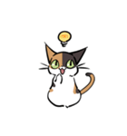 猫のあおいさん（三毛猫 Ver.）（個別スタンプ：12）
