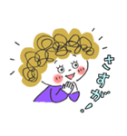 ポジティブ✳︎アフロちゃん（個別スタンプ：2）