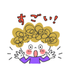 ポジティブ✳︎アフロちゃん（個別スタンプ：5）