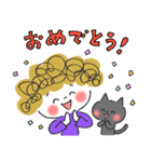 ポジティブ✳︎アフロちゃん（個別スタンプ：11）