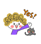 ポジティブ✳︎アフロちゃん（個別スタンプ：22）
