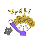 ポジティブ✳︎アフロちゃん（個別スタンプ：24）