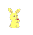 応援し隊 うさぎは幸せを祈ります（個別スタンプ：2）