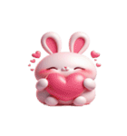 ピンクうさぎ 愛してるよ愛してるよ（個別スタンプ：21）