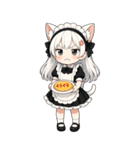 猫耳メイドスタンプ(ちびキャラ)（個別スタンプ：24）