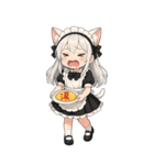 猫耳メイドスタンプ(ちびキャラ)（個別スタンプ：26）