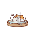 お風呂猫 どうしたらいいかわからない,（個別スタンプ：16）