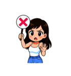 私の小さな彼女（言葉がない）-日常使い 2（個別スタンプ：8）