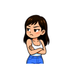 私の小さな彼女（言葉がない）-日常使い 2（個別スタンプ：10）