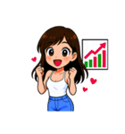 私の小さな彼女（言葉がない）-日常使い 2（個別スタンプ：23）