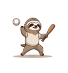 野球ナマケモノ（個別スタンプ：3）