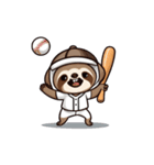 野球ナマケモノ（個別スタンプ：8）