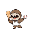野球ナマケモノ（個別スタンプ：9）