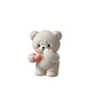 リアル脱力系 白クマファミリー（個別スタンプ：4）