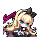 ゴスッ娘の日常（白バージョン）（個別スタンプ：7）