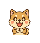 イカレタ柴犬の感情スタンプ（個別スタンプ：1）