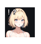 金髪銀眼女子（個別スタンプ：17）