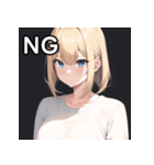 金髪銀眼女子（個別スタンプ：25）
