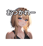 金髪銀眼女子（個別スタンプ：35）