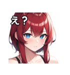 赤髪青眼女子（個別スタンプ：12）