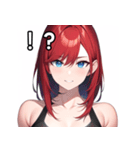赤髪青眼女子（個別スタンプ：17）