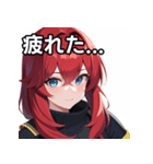 赤髪青眼女子（個別スタンプ：31）