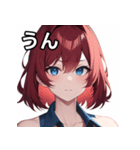 赤髪青眼女子（個別スタンプ：38）
