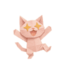 折り紙ねこ：こころのきもち（個別スタンプ：1）