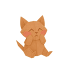 折り紙ねこ：こころのきもち（個別スタンプ：3）