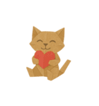折り紙ねこ：こころのきもち（個別スタンプ：7）