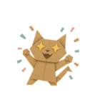 折り紙ねこ：こころのきもち（個別スタンプ：9）